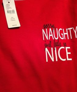 Naughty is the new nice sleep set - size 14/16